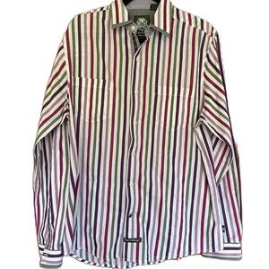 English Laundry Black Label striped button down shirt. Size XL